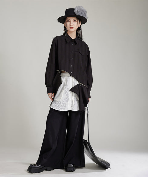 Splicing Lace Pants